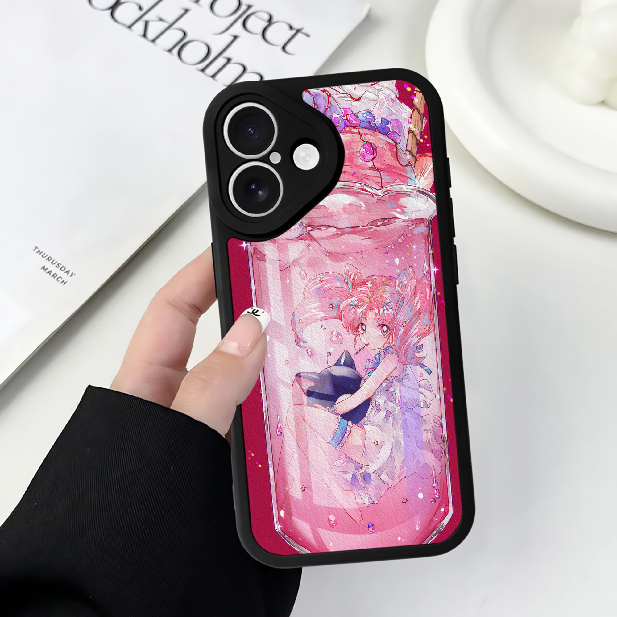 （画像用） 美少女戦士セーラームーン Sailor Moon 【iPhone 16シリーズ対応】シリコンスマホケース（レザー調） 材質：シリコン